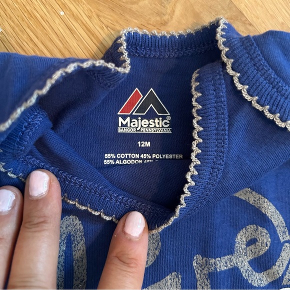 Toronto Blue Jays 12m Ruffle Dress Bodysuit Majestic - Picture 2 of 4